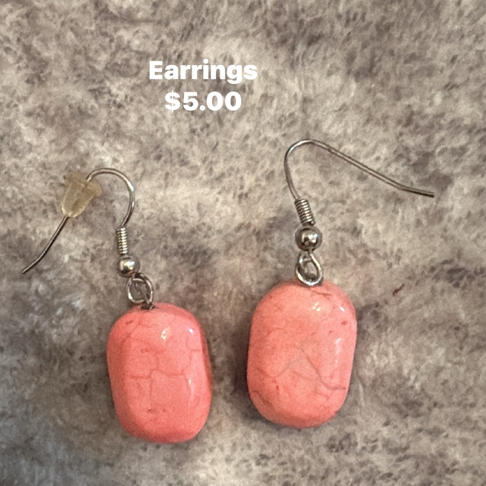 Pink Dangle Earrings